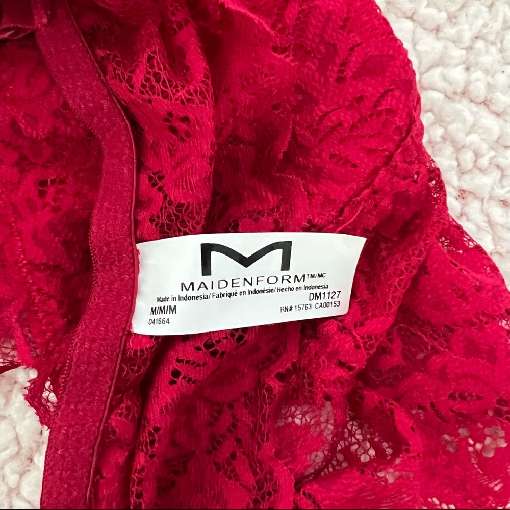 NEW Maidenform Wire Free Bralette in Armature Red - Picture 4 of 5
